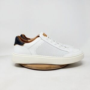 Allen Edmonds Oliver Shoes Mens 11.5 D White Leather Slip On Oxford Sneaker